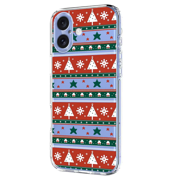For iPhone 16 Plus Case Christmas Themed Pattern Printing TPU Phone Back Cover - Christmas Ribbons - 2