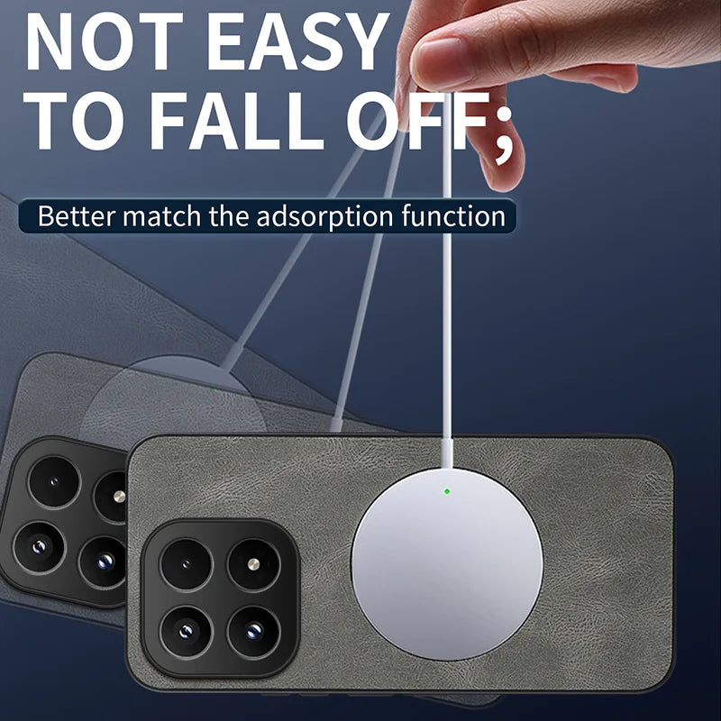 WANLONFENG For Xiaomi 17 Magnetic Case  SD Series PC TPU Phone Cover with 2Pcs Screen Film - Grey - 3