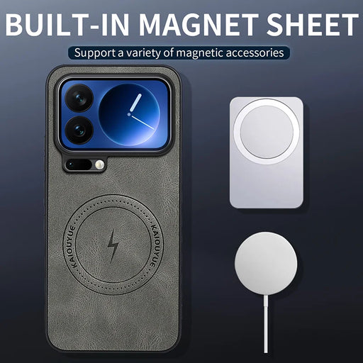 WANLONFENG For Xiaomi 17 Pro Magnetic Case  SD Series PC TPU Phone Cover with 2Pcs Screen Film - Grey - 2