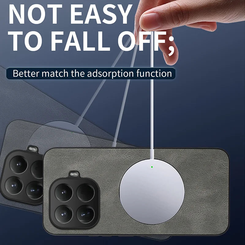 WANLONFENG For Xiaomi 15T Pro Magnetic Case  SD Series PC TPU Phone Cover with 2Pcs Screen Film - Grey - 3