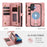 CASEME For iPhone 17 Phone Cases  008 Leather Cover with Detachable Wallet and Strap - Pink - 3