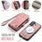 CASEME For iPhone 17 Phone Cases  008 Leather Cover with Detachable Wallet and Strap - Pink - 5