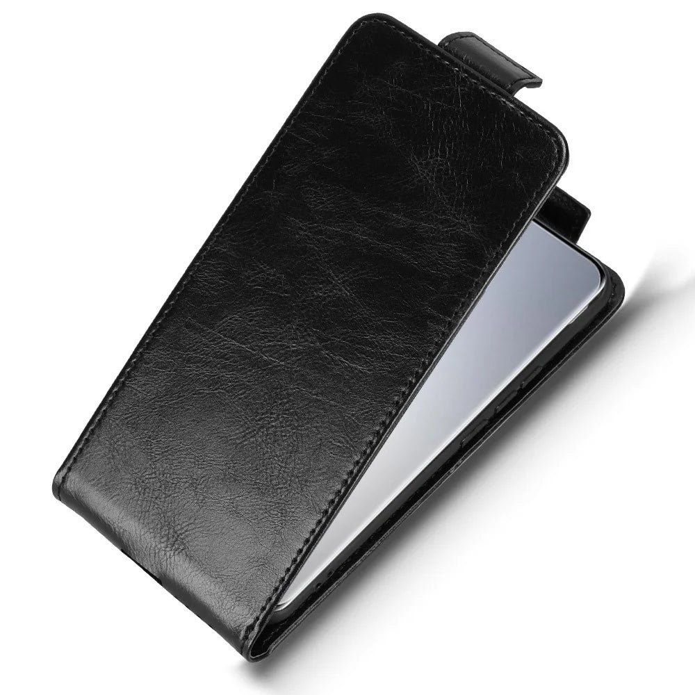 For TECNO Pova Slim 5G  /  Spark Slim 4G Stand Case Magnetic Clasp Vertical Flip Leather Phone Cover with Card Holder - Black - 4