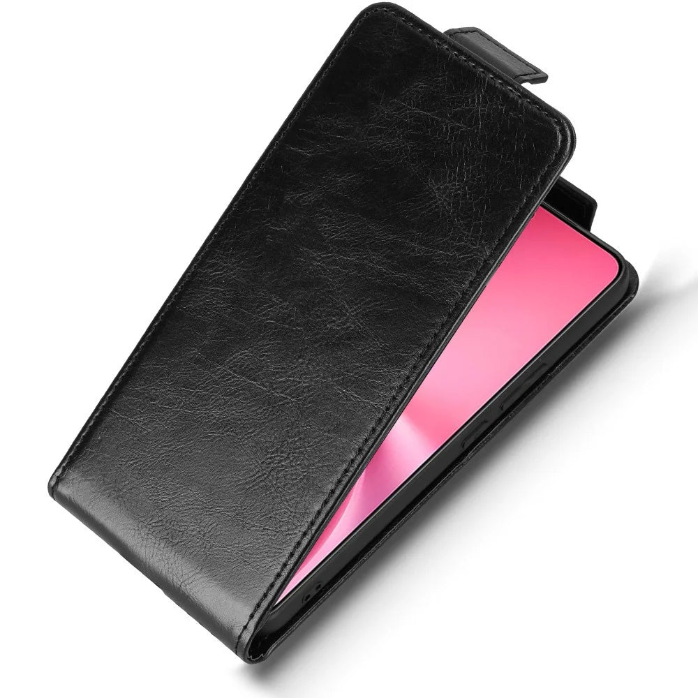 For vivo V60 Lite 5G  /  4G Stand Case Magnetic Clasp Vertical Flip Leather Phone Cover with Card Holder - Black - 4