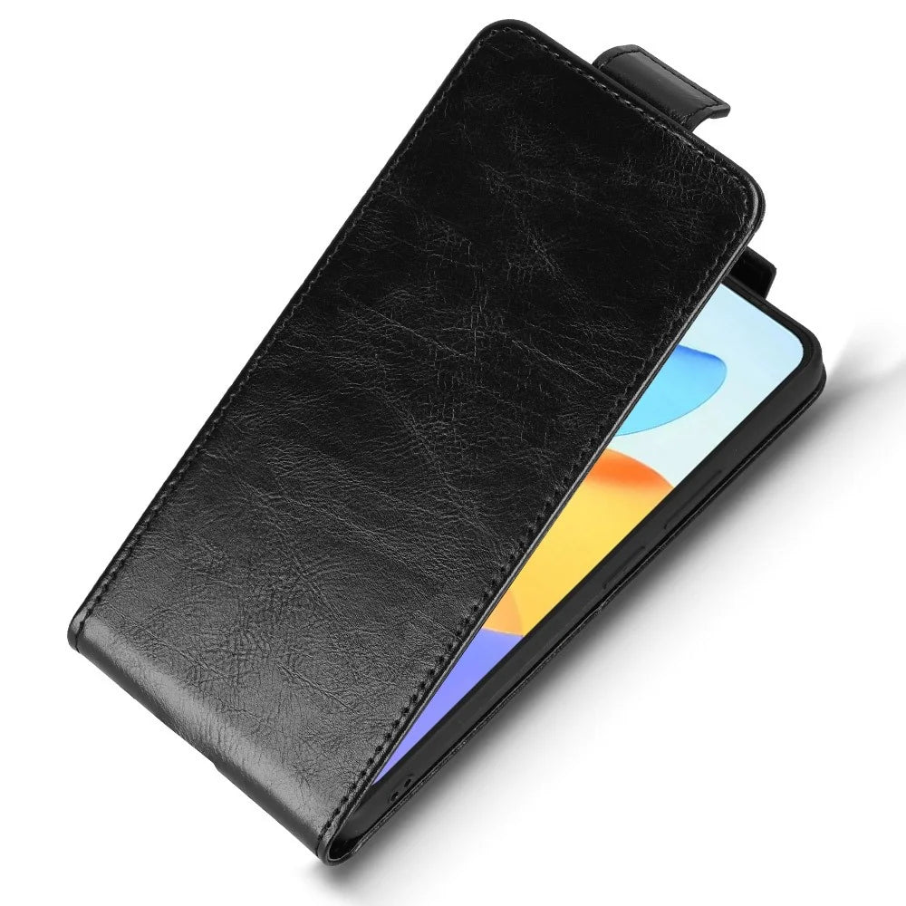 For Blackview Shark 6  /  Oscal Tiger 8 Stand Case Magnetic Clasp Vertical Flip Leather Phone Cover with Card Holder - Black - 4