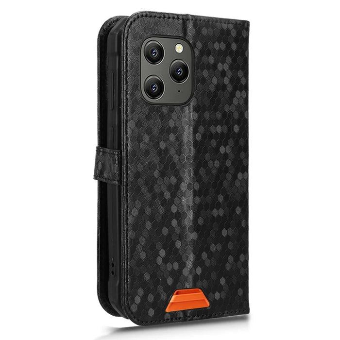 Wallet Case For Blackview BV5300  /  BV5300 Pro  /  BV5300 Plus  /  Oscal S70  /  S70 Pro Dot Pattern Imprint PU Leather Phone Cover with Wrist Strap - Black - 6