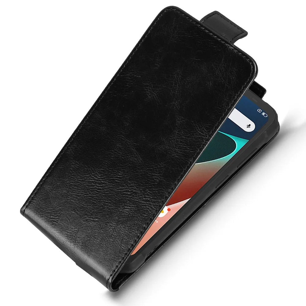 Stand Case For Blackview BV5300  /  BV5300 Pro  /  BV5300 Plus  /  Oscal S70 Pro  /  S70 Magnetic Clasp Vertical Flip Leather Phone Cover with Card Holder - Black - 4