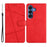 For Samsung Galaxy S26 Case Crazy Horse Texture PU Leather Wallet Stand Phone Cover - Red - 1