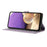 For Samsung Galaxy S26 Ultra Case Wallet Stand Imprinted Triangle Pattern Leather Phone Flip Cover - Purple - 3