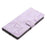 For Samsung Galaxy S26 Ultra Case Wallet Stand Imprinted Triangle Pattern Leather Phone Flip Cover - Purple - 4