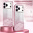 For iPhone 17 Pro Case Electroplating Gradient Glitter TPU Phone Cover - Pink - 3