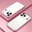 For iPhone 17 Pro Max Case Electroplating Frame Soft TPU Phone Cover - Pink - 2