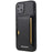 For iPhone 13 6.1 inch Card Slot Design Phone Case Anti-scratch Dustproof PU Leather+TPU+PC Protective Cover - Grey - 1