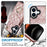 For iPhone 17 Case RFID Blocking Card Bag Leather + TPU Crossbody Phone Cover with Ring Kickstand - Rose Gold - 7