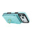 For iPhone 17 Pro Max Case RFID Blocking Card Bag Leather + TPU Crossbody Phone Cover with Ring Kickstand - Mint Green - 3