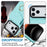 For iPhone 17 Pro Max Case RFID Blocking Card Bag Leather + TPU Crossbody Phone Cover with Ring Kickstand - Mint Green - 7