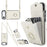 For iPhone Air Case RFID Blocking Card Bag Leather + TPU Crossbody Phone Cover with Ring Kickstand - Beige - 1