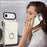 For iPhone Air Case RFID Blocking Card Bag Leather + TPU Crossbody Phone Cover with Ring Kickstand - Beige - 6