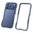 LUPHIE For iPhone 17 Pro Max Case Metal Bumper Frame Shockproof Phone Cover - Dark Blue - 1