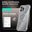 ABEEL Q-LUCK For iPhone 15 Pro Max Magnetic Case Rotating Kickstand Shockproof TPU + PC Phone Back Cover - Silver - 3