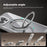 ABEEL Q-LUCK For iPhone 16 Pro Max Magnetic Case Rotating Kickstand Shockproof TPU + PC Phone Back Cover - Silver - 4