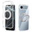 ABEEL Q-LUCK For iPhone Air Magnetic Case Rotating Kickstand Shockproof TPU + PC Phone Back Cover - Silver - 1