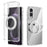 ABEEL Q-LUCK For Samsung Galaxy S25 Edge Magnetic Case Rotating Kickstand Shockproof TPU + PC Phone Back Cover - Silver - 1