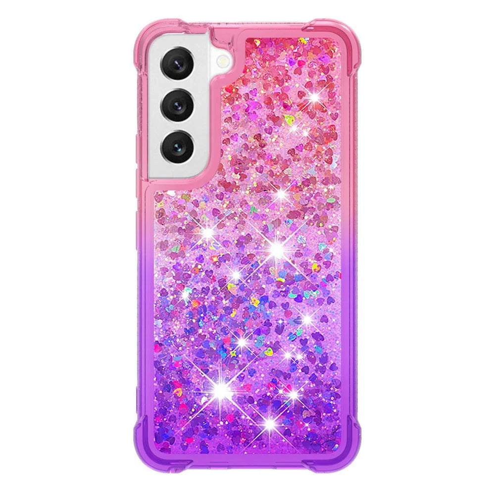 For Samsung Galaxy S23+ TPU Case Gradient Quicksand Phone Back Cover - Pink / Purple - 2