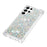 For Samsung Galaxy S23 Ultra TPU Case Glitter Quicksand Shockproof Phone Back Cover - Silver  /  Hearts - 5
