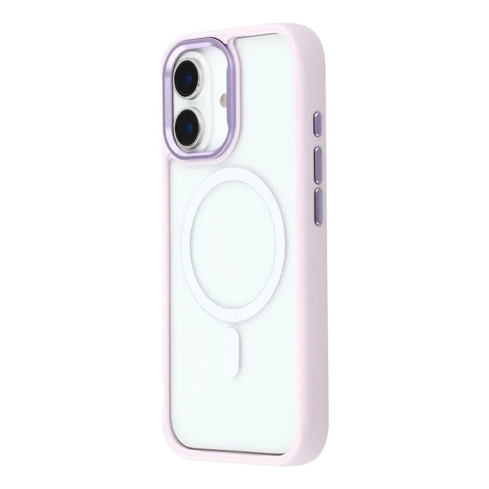 For iPhone 17 Clear Phone Case Compatible with MagSafe PC TPU Back Cover (Phone Case Only) - Purple - 4