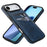 For iPhone Air Case Card Slot Slim-Fit PU + TPU Mobile Cover - Blue - 1