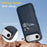 For iPhone Air Case Card Slot Slim-Fit PU + TPU Mobile Cover - Blue - 4