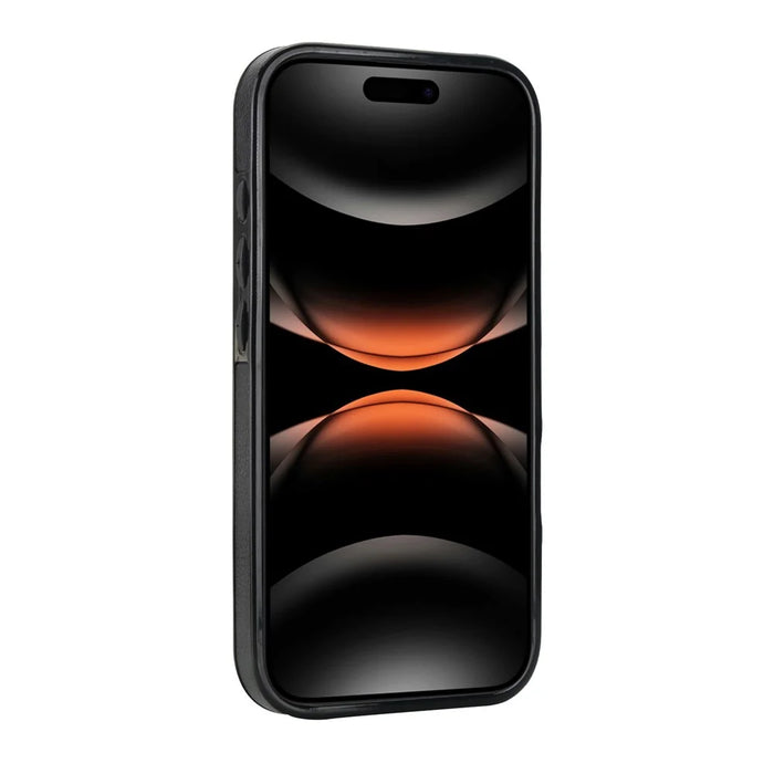 For iPhone 17 Pro Case Card Slot Slim-Fit PU + TPU Mobile Cover - Black - 3
