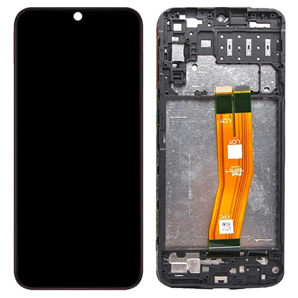 For Samsung Galaxy A14 4G Grade C LCD Screen and Digitizer Assembly + Frame (Without Logo) - 1
