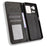 For Cubot X100 Leather Case Wallet Stand Retro Texture Phone Cover - Black - 5