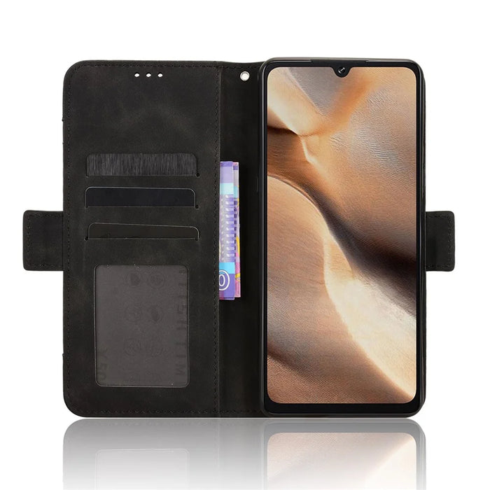 For Cubot X100 Leather Case Phone Wallet Cover with Multiple Card Slots - Black - 3