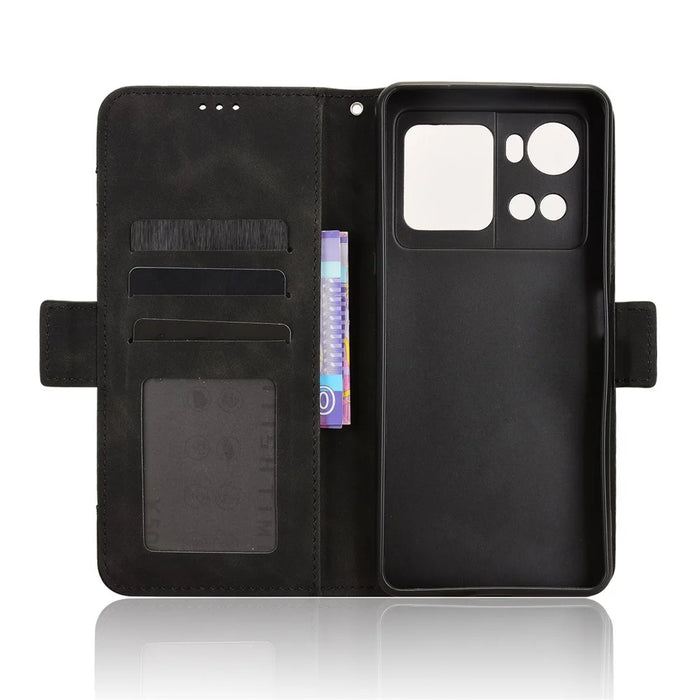 For Cubot X100 Leather Case Phone Wallet Cover with Multiple Card Slots - Black - 5