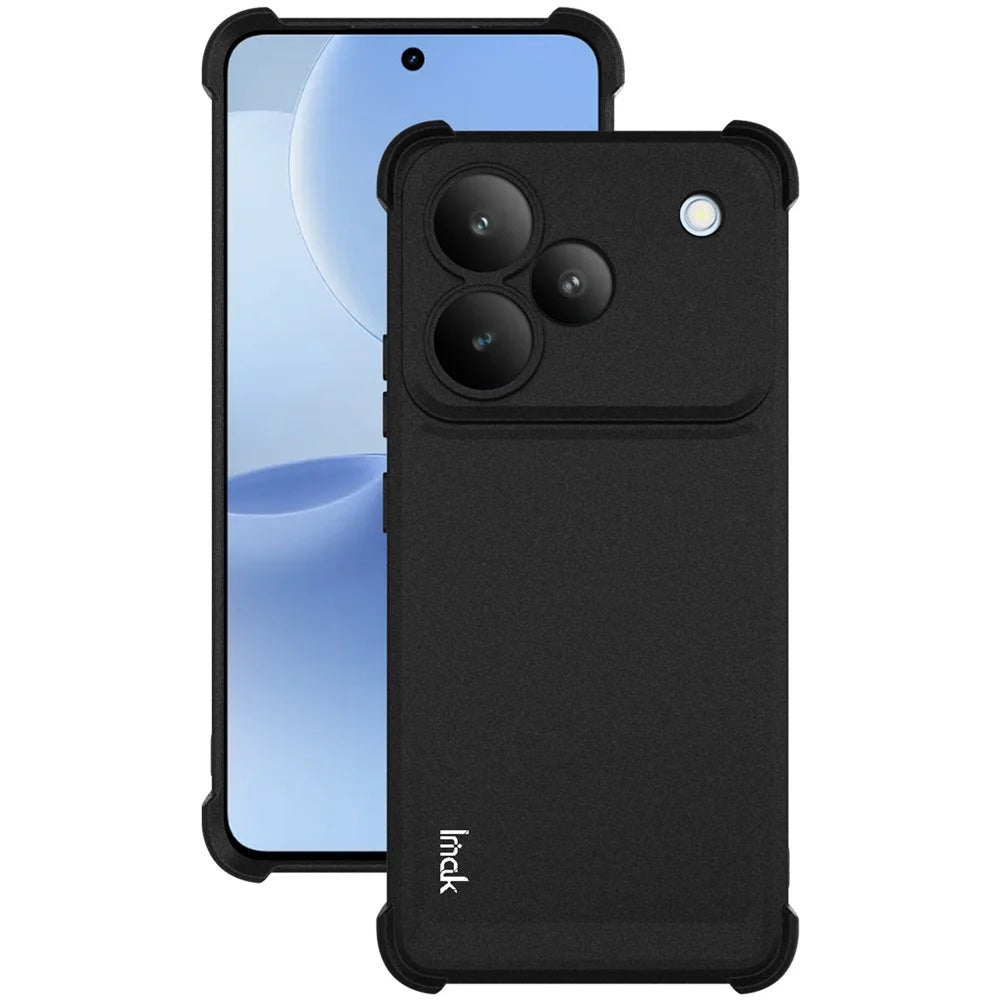 IMAK For Realme P4 5G Case TPU Phone Cover Airbag Shockproof Protection - Matte Black - 2