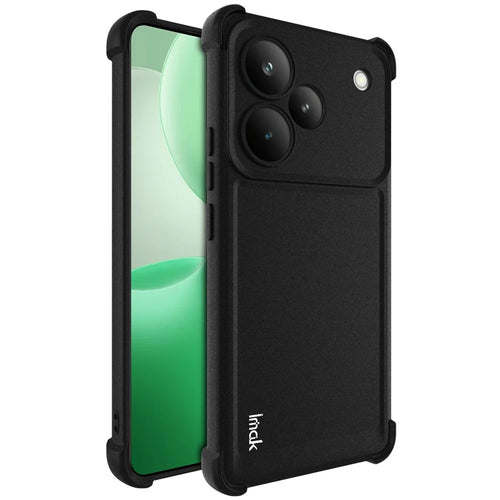IMAK For Realme P4 Pro 5G Case TPU Phone Cover Airbag Shockproof Protection - Matte Black - 1