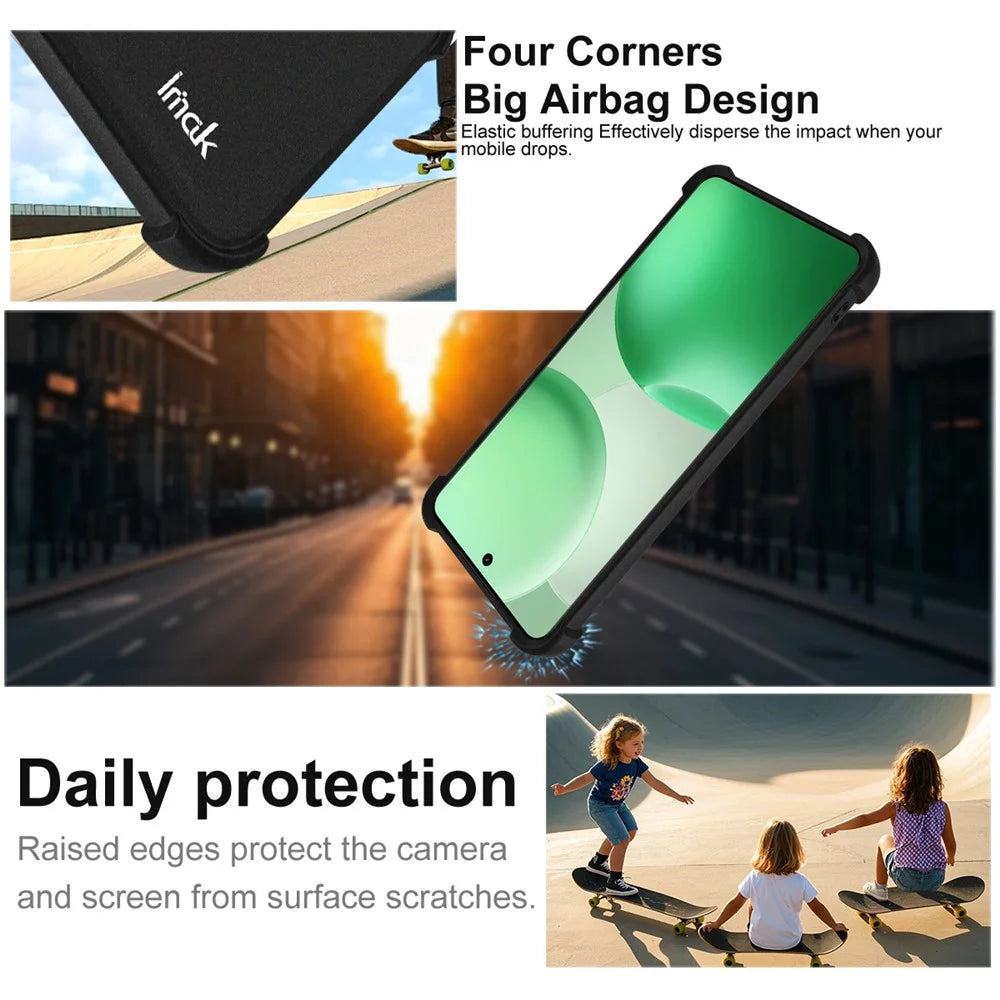 IMAK For Realme P4 Pro 5G Case TPU Phone Cover Airbag Shockproof Protection - Matte Black - 3