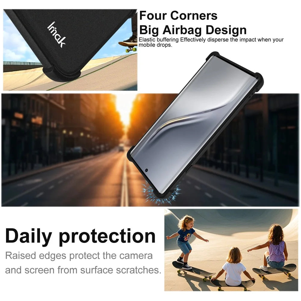 IMAK For TECNO Camon 40 Pro 4G Case TPU Phone Cover Airbag Shockproof Protection - Matte Black - 3
