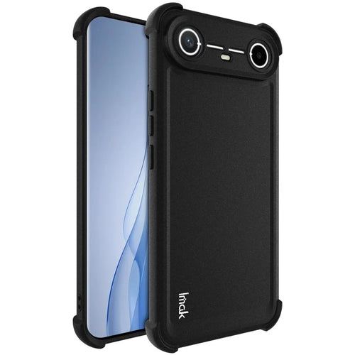 IMAK For TECNO Spark Slim 4G / Pova Slim 5G Case TPU Phone Cover Airbag Shockproof Protection - Matte Black - 1
