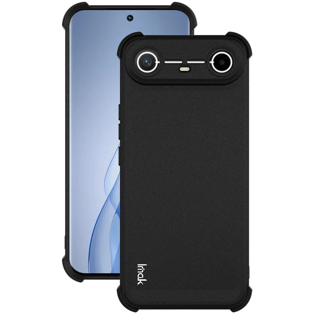 IMAK For TECNO Spark Slim 4G / Pova Slim 5G Case TPU Phone Cover Airbag Shockproof Protection - Matte Black - 2