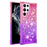 For Samsung Galaxy S23 Ultra TPU Case Gradient Quicksand Phone Back Cover - Pink / Purple - 1