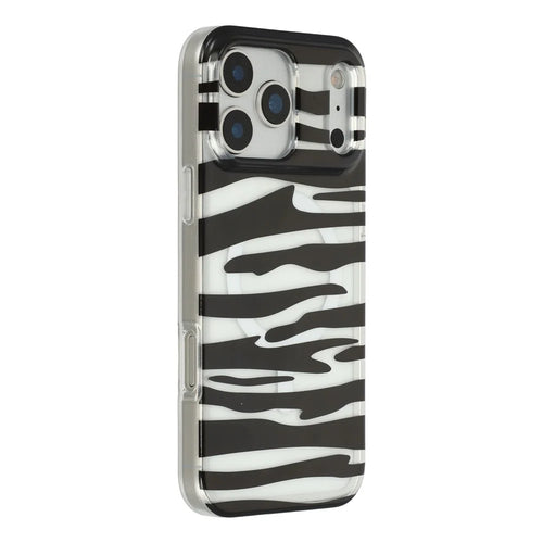For iPhone 17 Pro Max Magnetic Case Hollow Leopard Print Design TPU PC Phone Back Cover - Style 6 - 1