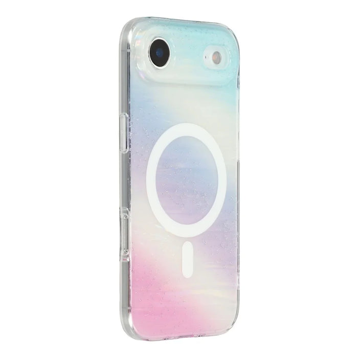 For iPhone Air Case Shimmering Starry Stripe Pattern TPU + PC Phone Cover Compatible with MagSafe - Multi-color - 1