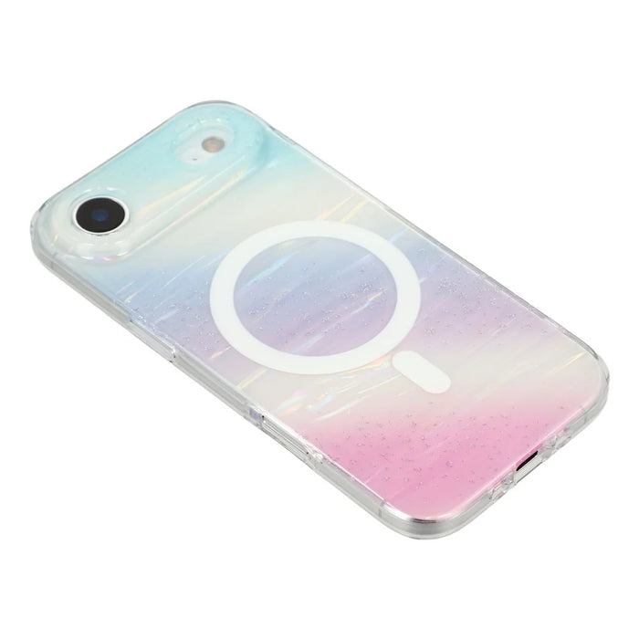 For iPhone Air Case Shimmering Starry Stripe Pattern TPU + PC Phone Cover Compatible with MagSafe - Multi-color - 4