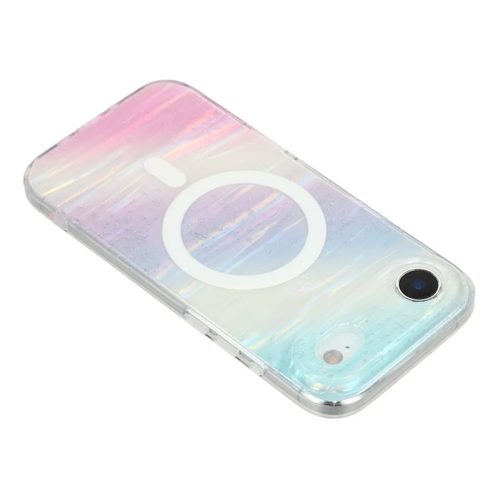 For iPhone Air Case Shimmering Starry Stripe Pattern TPU + PC Phone Cover Compatible with MagSafe - Multi-color - 5
