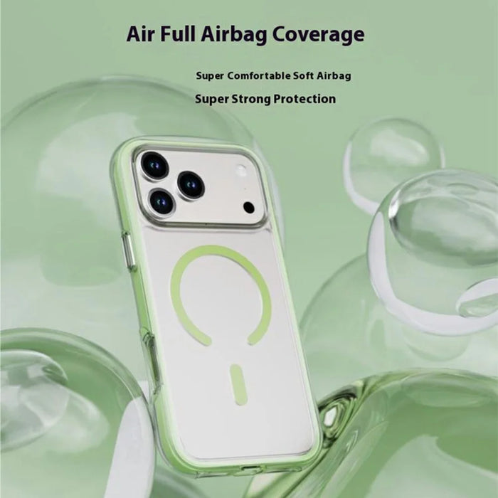 For iPhone 17 Pro Max Case Compatible with MagSafe Air Cushion Anti Drop TPU Phone Back Cover - White - 2