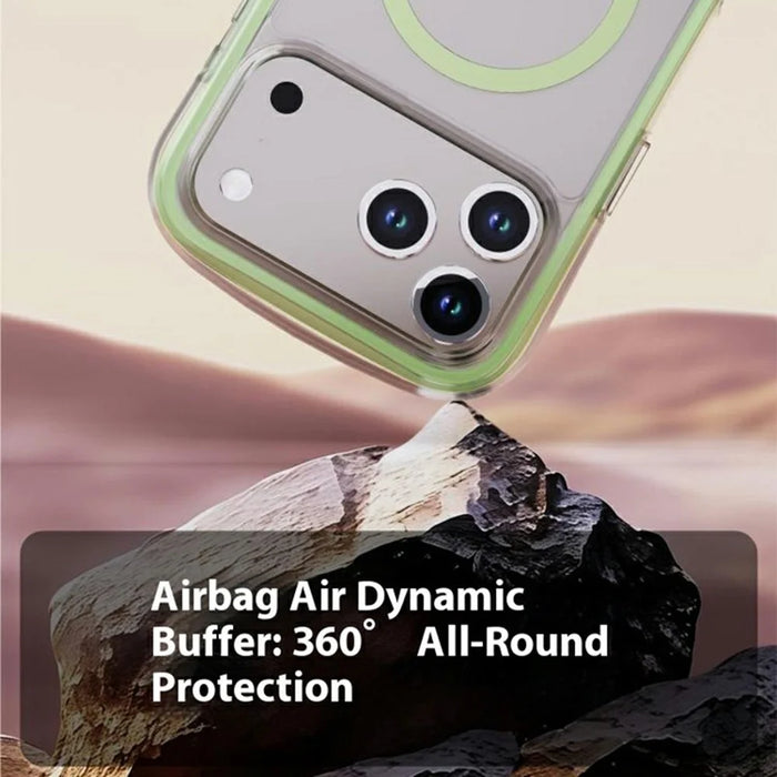 For iPhone 17 Pro Max Case Compatible with MagSafe Air Cushion Anti Drop TPU Phone Back Cover - White - 4